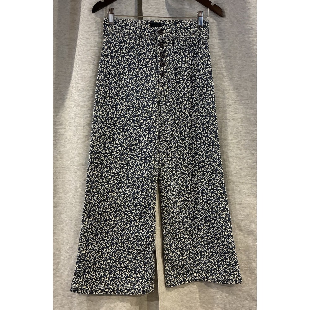 MOTHER The Pixie Sailor Ankle Found at Sea Nautical Anchor Jeans 27